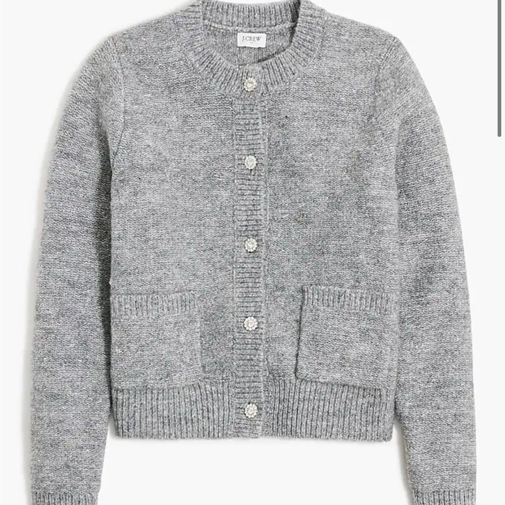 J CREW M Shimmer lady cardigan sweater BV960